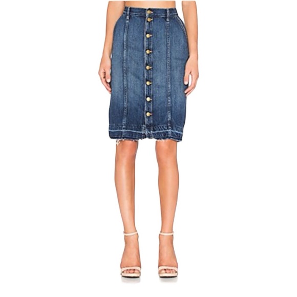 Current/Elliott Anthropologie The Short Sally Denim Skirt in Loved Size 27 - Picture 1 of 7